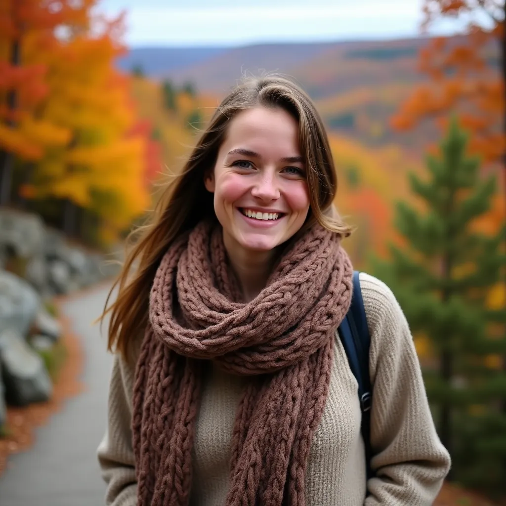 Дорога, окруженная деревьями с яркими листьями